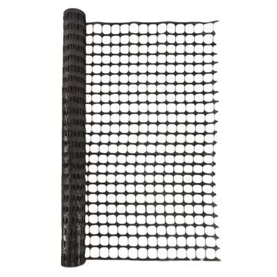 Black Plastic Garden Fence Roll